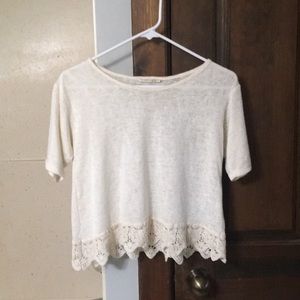 Off white T-shirt  kinda cropped low